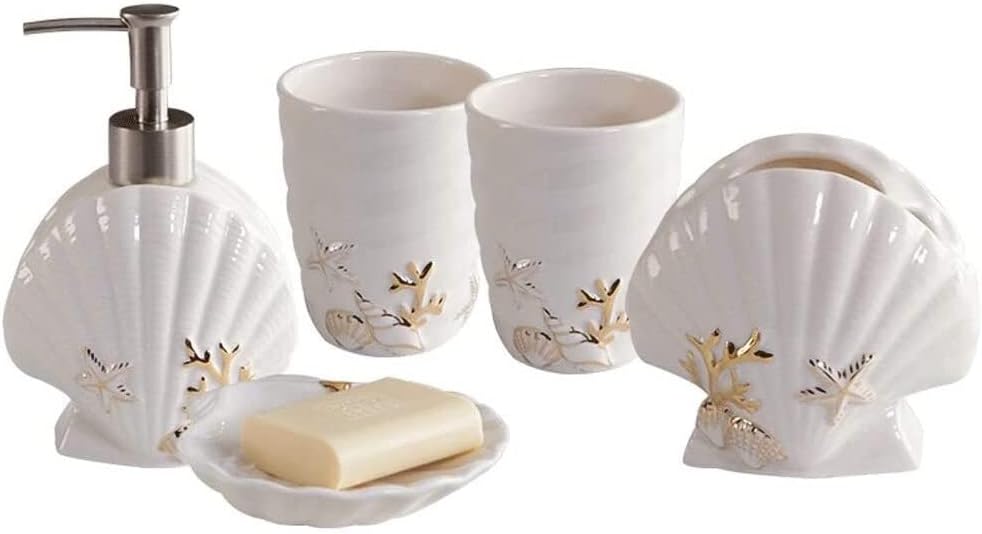Bathroom Accessories Sets Bathroom Accessory Sets Complete Bathroom Set Vanity Countertop Accessory Set，Lotion Dispenser Soap Dispenser Set (Color : C)