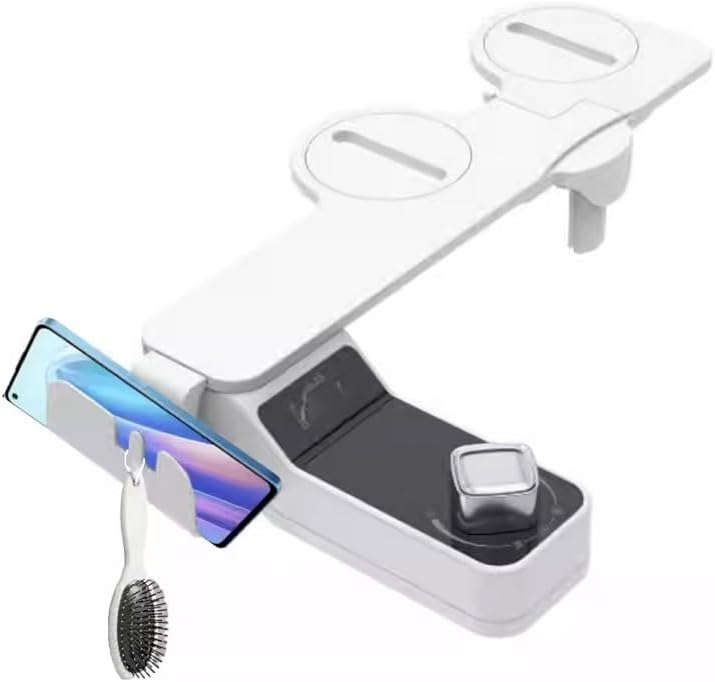 ABS Household Electric-free Toilet Cleaning Device Foldable Non-electric Bidet Non-powered(Style 1)