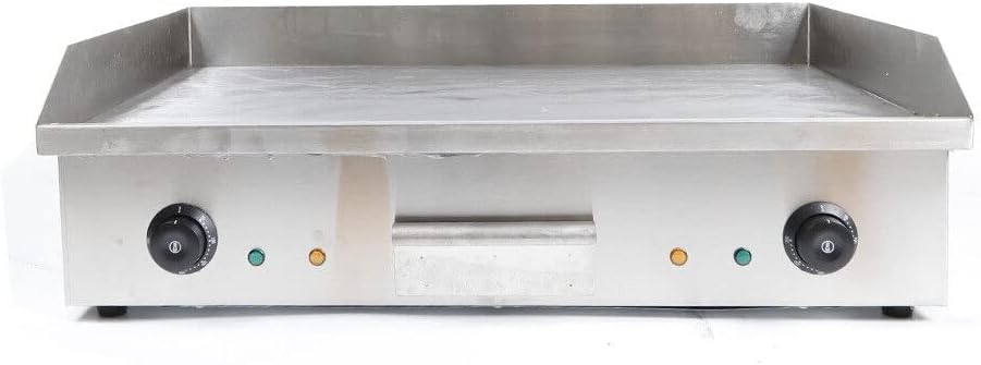 Commercial Electric Griddle 29'' Stainless Steel Countertop Griddle 4400W 110V Flat top Grill Electric Non-Stick Restaurant Teppanyaki Stainless Steel Grill for Home Kitchen, Restaurant