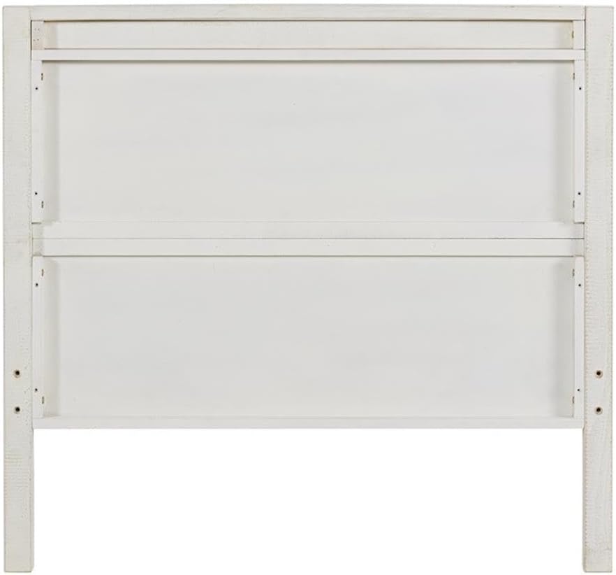 Alaterre Furniture Windsor 3-Piece Kids Bedroom Set - Twin Panel Bed with Rustic White Finish, Includes 2 Nightstands with Metal Drawer Glides, Perfect for Children's Room or Guest Room