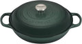 Le Creuset 3 3/4 Qt. Signature Braiser w/Additional Engraved Personalized Stainless Steel Knob - Artichaut
