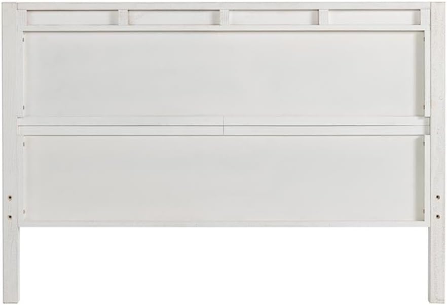 Windsor 3-Piece Kids Bedroom Set - Full Panel Bed, 2 Nightstands, Rustic White Finish, Metal Drawer Glides, 57 in. W x 79 in. D x 39 in. H Bed, 22 in. W x 17 in. D x 25 in. H Nightstands
