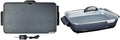 Presto 07072 Slimline Griddle (Black, 22') and Presto 06858 Slimline Skillet with Glass Cover (Electric, 16 Inch, Black)