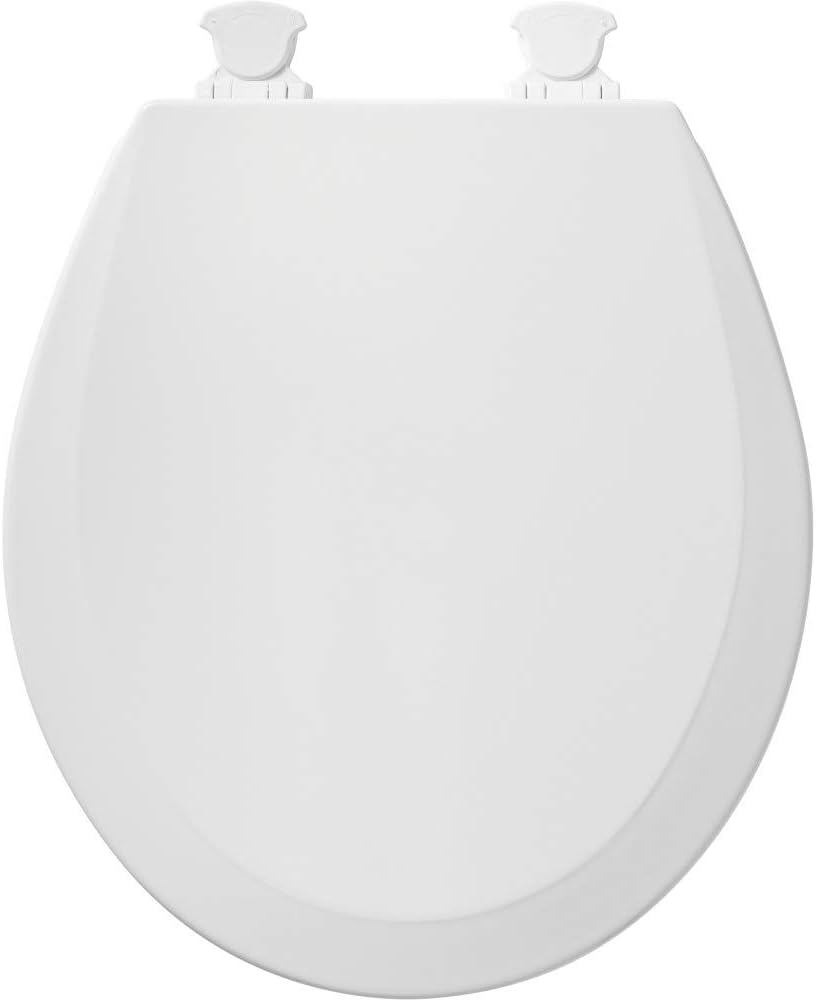 Bio Bidet by Bemis SlimEdge 2-Pack of Freshwater Attachments, White, Non-Electric & BEMIS 500EC 390 Toilet Seat with Easy Clean & Change Hinges, 1 Pack Round, Cotton White