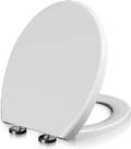 Toilet Seat Quick Release Toilet Seat with Top Fixing Hinges Will Slow Close, White Toilet Seat Round,Material, White,38.5×45cm (One Color 38.5x45cm)