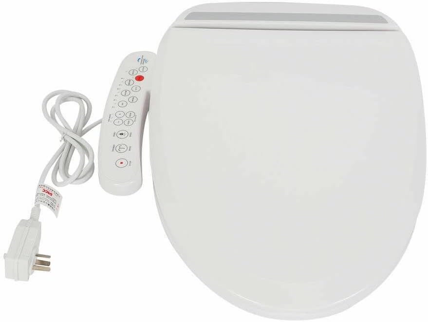 Electric Smart Bidet Toilet Seat with Lid Electronic Heated Toilet Seat, Warm Air Dryer Automatic Wash Function