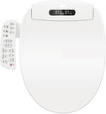 Electric Smart Bidet Toilet Seat with Heated Instant Warm Water Slow Close Elongated Intelligent Cover Lid(Long-510mm,UK Plug)
