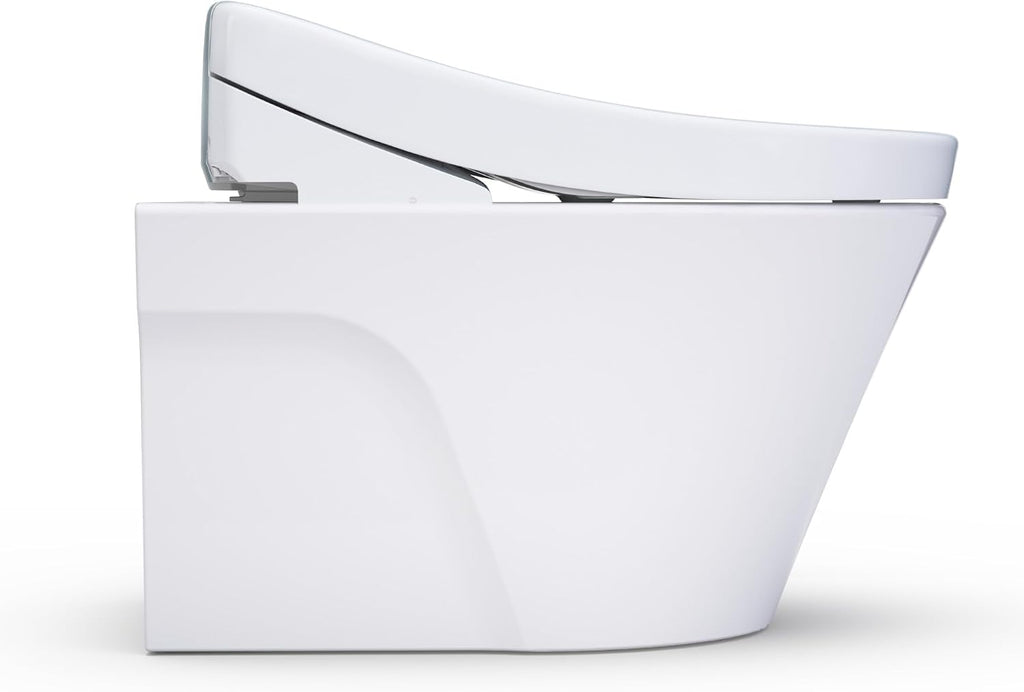 TOTO® WASHLET®+ AP Wall-Hung Elongated Toilet and WASHLET S5 and DuoFit® In-Wall 0.9 and 1.28 GPF Dual-Flush Tank System, Matte Silver - CWT4263446CMFG#MS