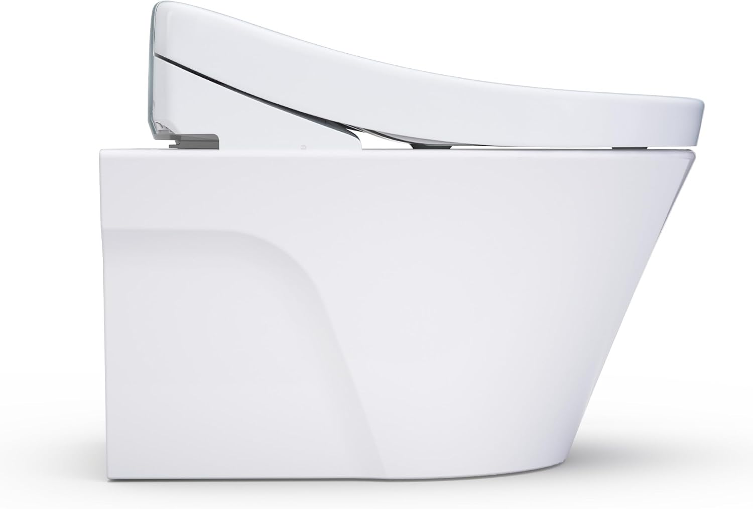 TOTO® WASHLET®+ AP Wall-Hung Elongated Toilet and WASHLET S5 and DuoFit® In-Wall 0.9 and 1.28 GPF Dual-Flush Tank System, Matte Silver - CWT4263446CMFG#MS