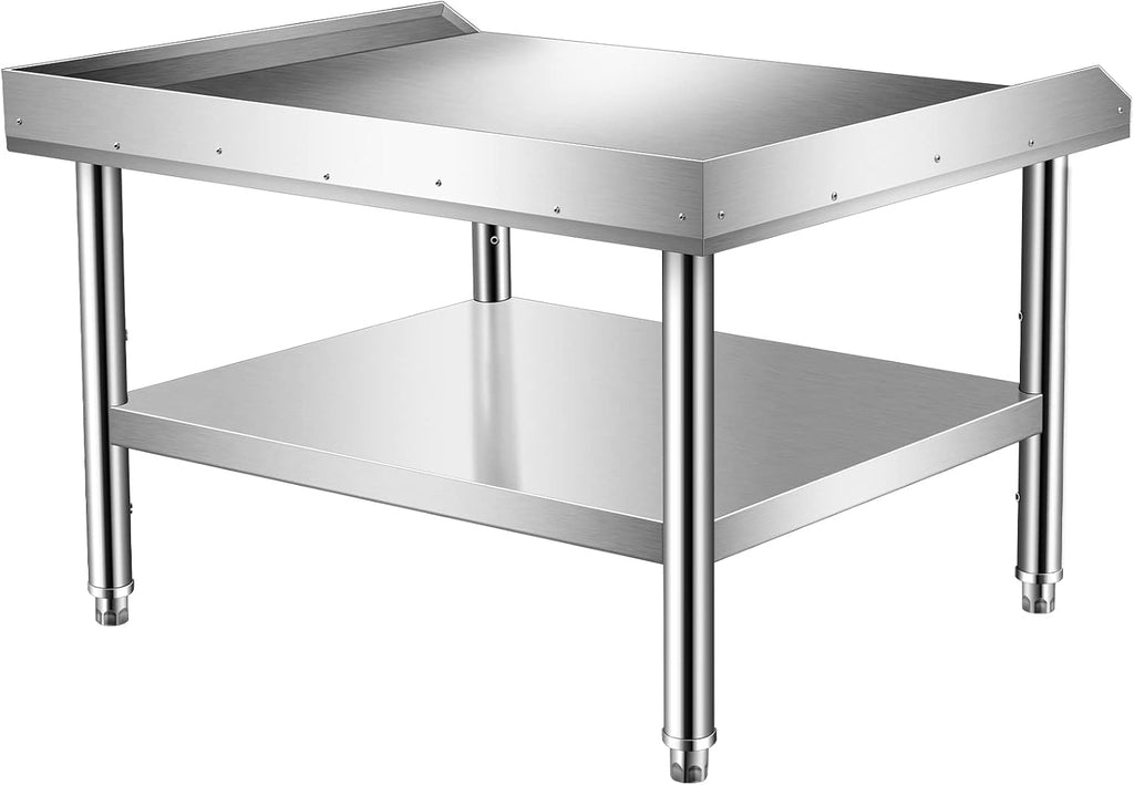 36' x 30' Stainless Steel Equipment Grill Stand with Undershelf, Heavy Duty Griddle Stand Table for Kitchen, Bar, Restaurant, Home and Hotel
