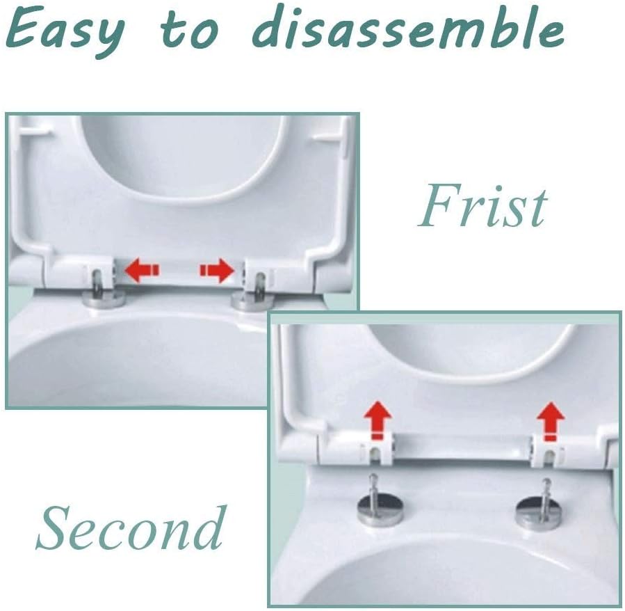 Toilet Seat featuring, Easy Clean Change Hinges and Fastening System, Round, White