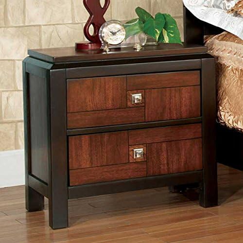 Patra Asian Contemporary Acacia Walnut Queen Size 6-Piece Bedroom Set