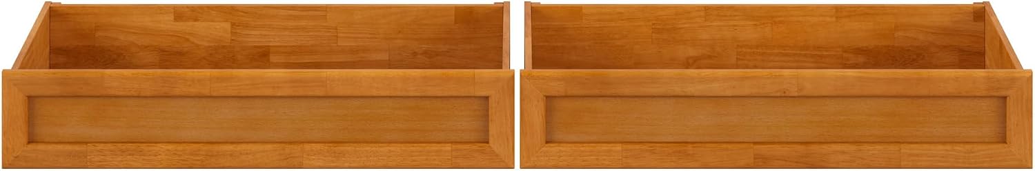 AFI, Mid-Century Modern Under Bed Storage Drawers, Queen/King/Twin XL, Light Toffee