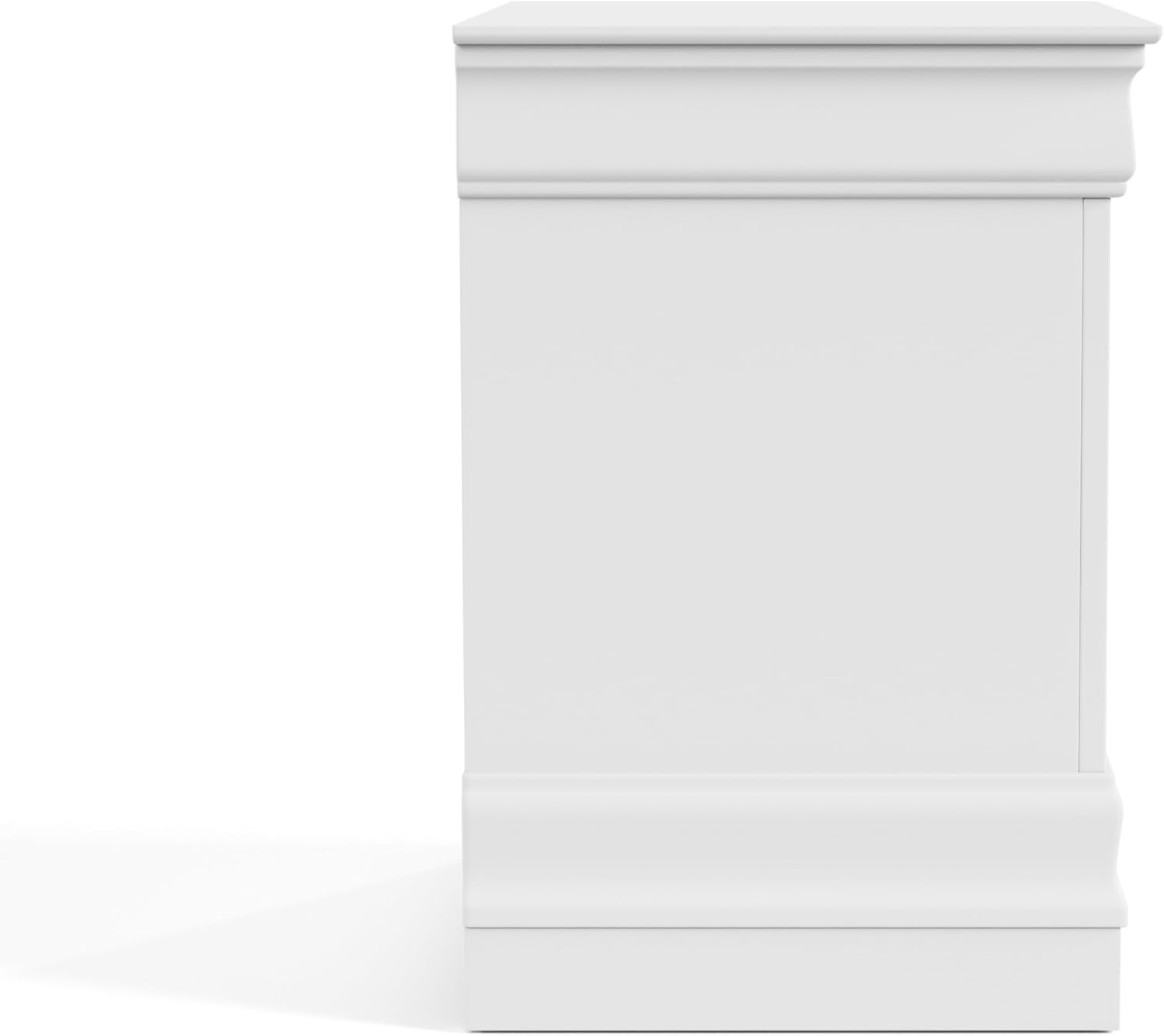 Furniture of America Arabella Traditional Solid Wood 3 Piece Bedroom Set, Full Bed Frame and Nightstands Set of 2, Chic Sleigh Design Bedframe with Headboard and Footboard, Box Spring Needed, White