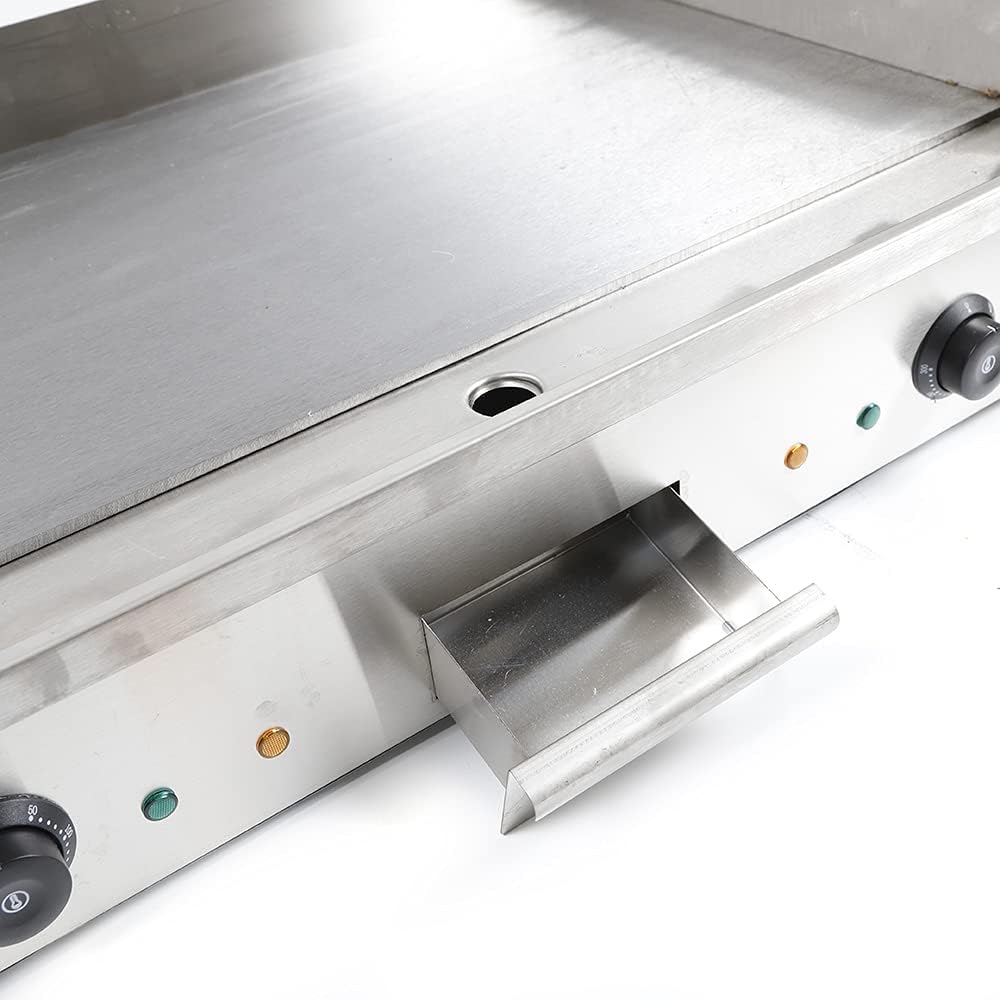 OUKANING 4400W 29' Commercial Electric Griddle 110V Countertop Griddle Flat Top Grill Hot Plate BBQ Adjustable Thermostatic Control Stainless Steel Restaurant Grill