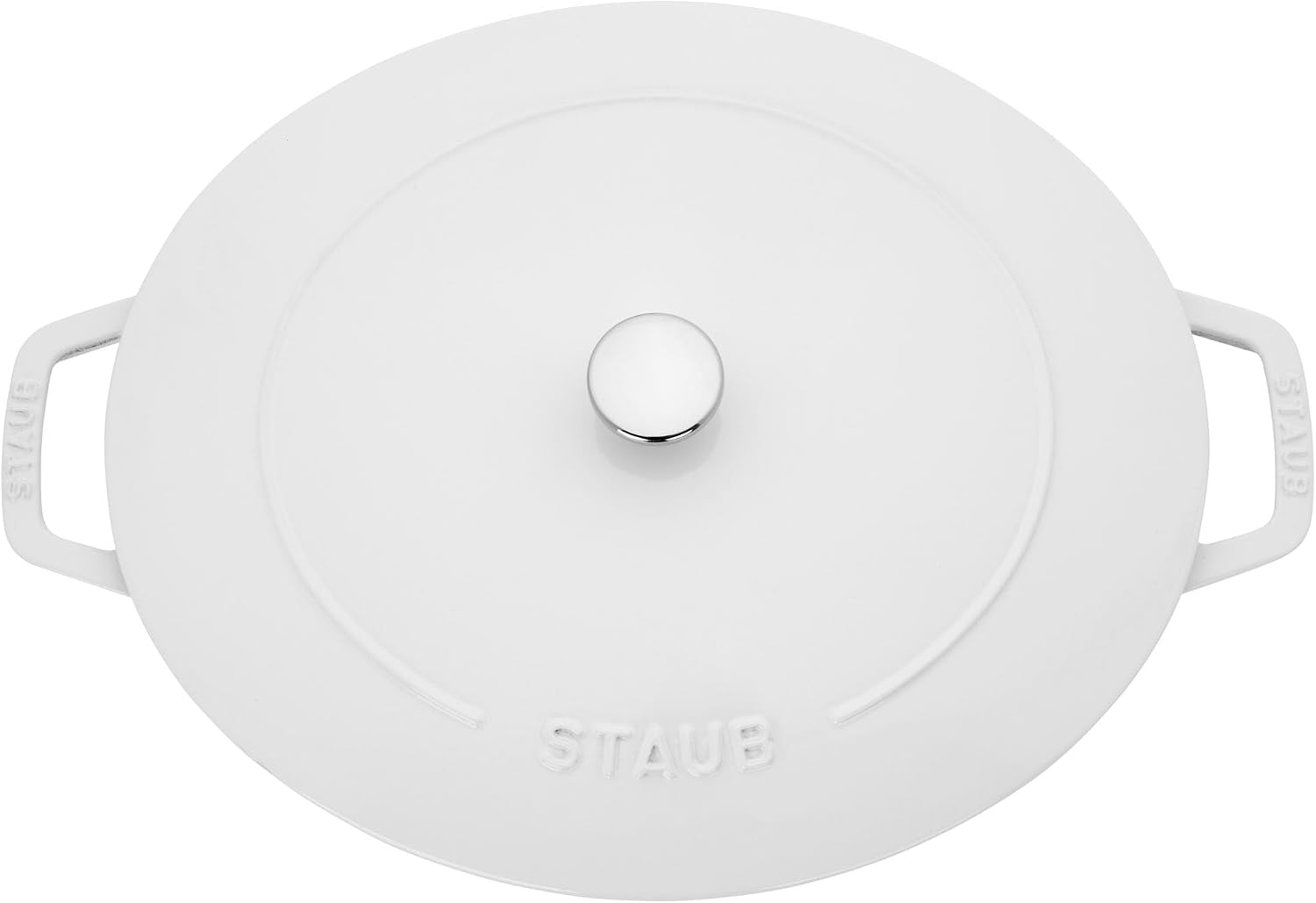 Staub Cast Iron 6.25-qt Shallow Oval Dutch Oven - White