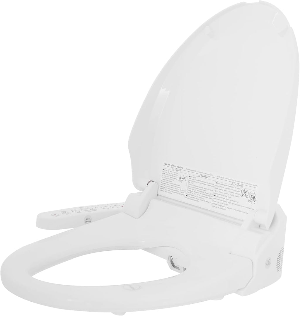 Toilet Seats, Bidet Toilet Seat Elongated, Smart Heated Water Luxury, Electronic Heated Bidet Toilet Seat with Long Power Cord, Smart Touch Panel, Nightlight, Temperature Controlled Wash