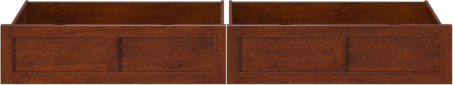 AFI, Set of 2 Extra Long Drawers Queen/King/Twin XL, Walnut