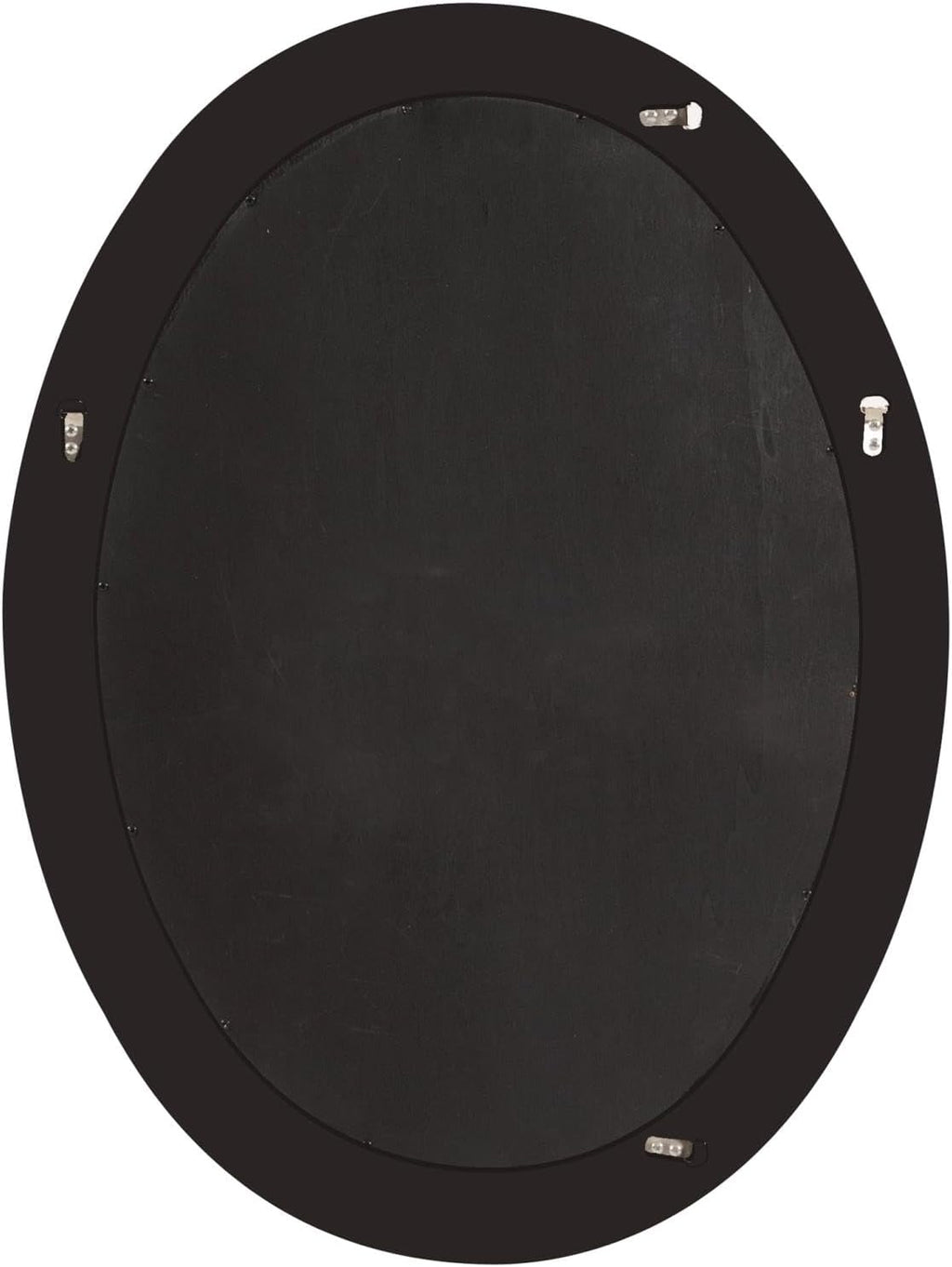 Howard Elliott Collection Queen Ann Oval Antique Silver Leaf Wall Mirror, Oval Bevelled Hanging Wood Framed Vanity Mirrors for Home Decor, Living Room, Bathroom, Bedroom, or Hallway, 25 x 33 Inch