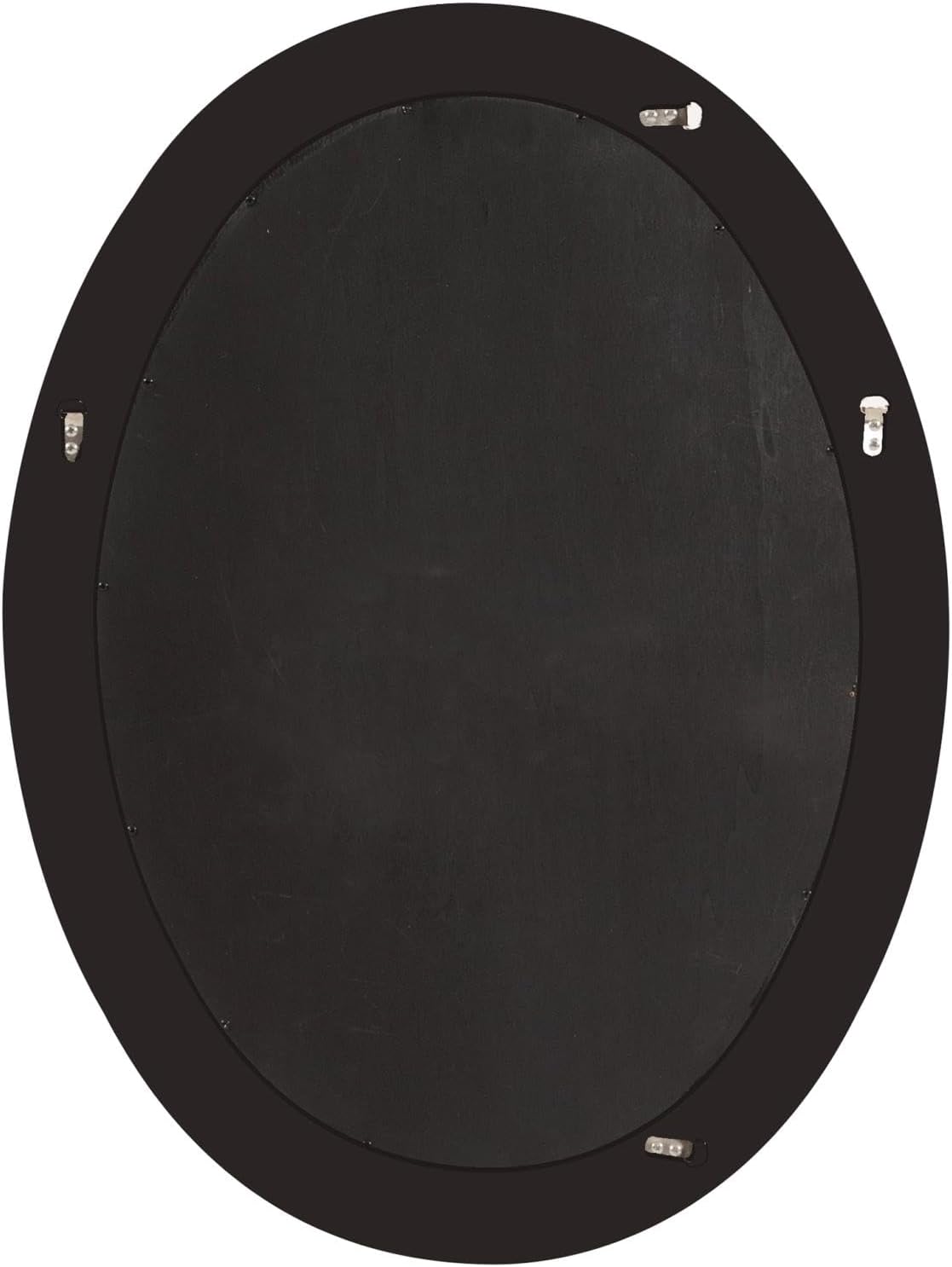 Howard Elliott Collection Queen Ann Oval Antique Silver Leaf Wall Mirror, Oval Bevelled Hanging Wood Framed Vanity Mirrors for Home Decor, Living Room, Bathroom, Bedroom, or Hallway, 25 x 33 Inch