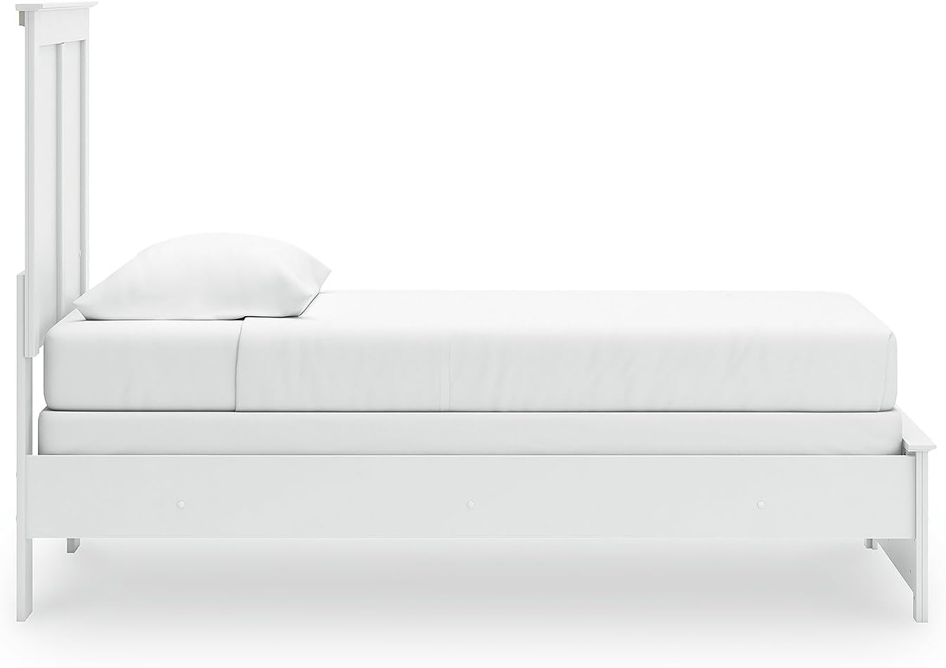 Signature Design by Ashley Bostwick Shoals Transitional Twin Panel Bed, Foundation or Box Spring Needed, White