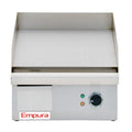 EMPURA 16' Commercial Electric Countertop Flat Top Griddle for Diner Restaurant Food Truck | 3/8' Thick Plate, Grease Pan, 3' Backsplash | 15.5' x 16' Cooking Surface, Stainless Steel, 120V, 1750W