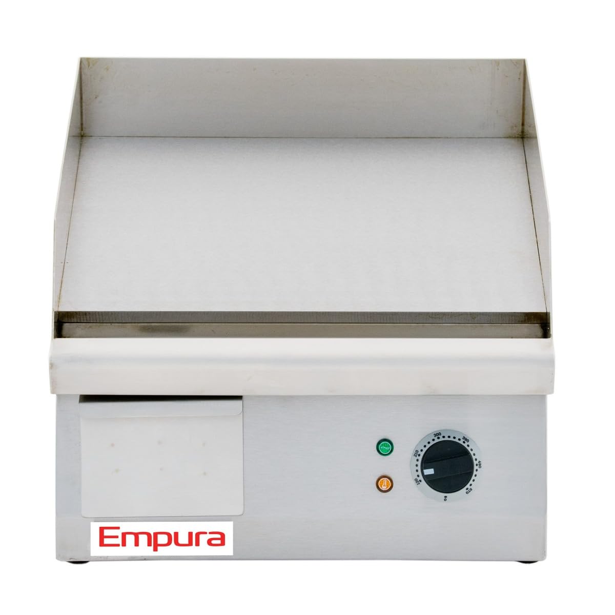 EMPURA 16' Commercial Electric Countertop Flat Top Griddle for Diner Restaurant Food Truck | 3/8' Thick Plate, Grease Pan, 3' Backsplash | 15.5' x 16' Cooking Surface, Stainless Steel, 120V, 1750W