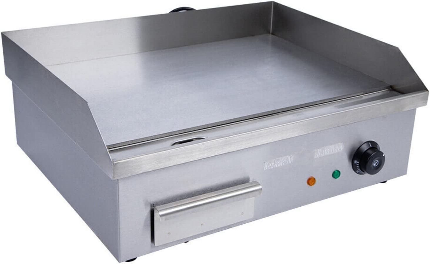 Electric Countertop Griddle Grill Barbecue Flat Top Cooktop Plate Non-Stick 22'' Commercial Large Countertop Griddle Flat Top BBQ Grill Plate Machine For Fried Steak, Hand Pancakes