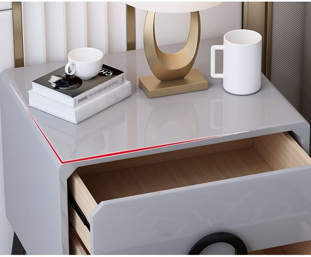 Modern Nightstand Bedside Table Modern Minimalist Paint Complete Storage Side Table Bedroom White Bedside Locker Suitable for Family Living Room End Side Table (Color : B)