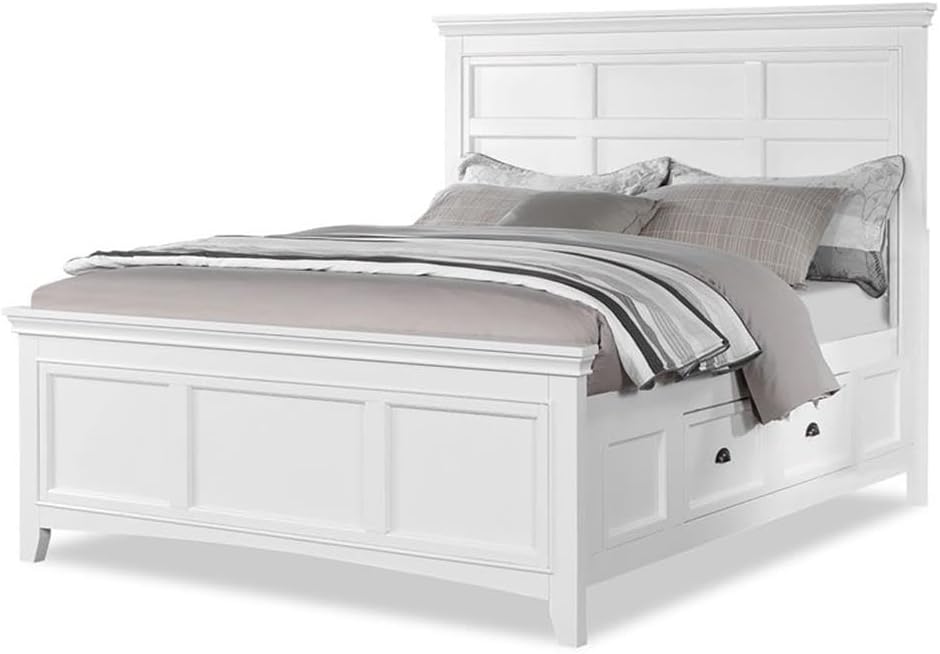Furniture of America Ender 3pc White Wood Bedroom Set - Twin + 2 Nightstands