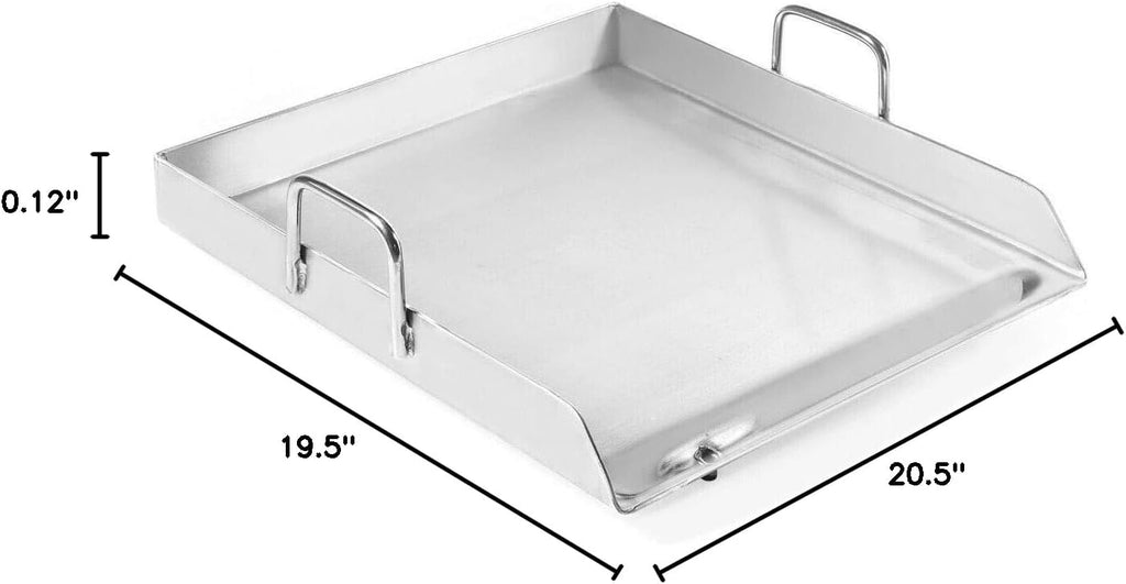 SINGLE STOVE Stainless Steel Flat Top Griddle Grill Plancha 18-1/2' x 18-1/2'