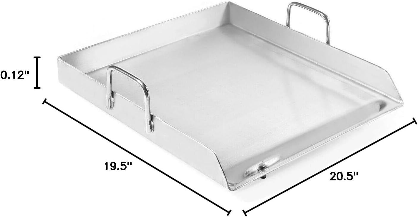 SINGLE STOVE Stainless Steel Flat Top Griddle Grill Plancha 18-1/2' x 18-1/2'