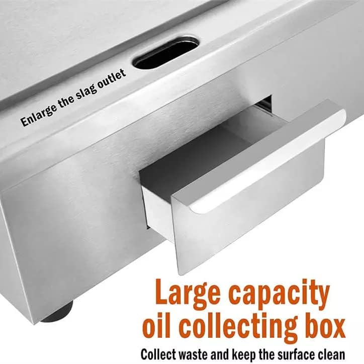28' Electric Tabletop Flat Top Teppanyaki Grill, 4400W Stainless Steel Countertop Griddle for BBQ Teppanyaki Cooking, Adjustable Temperature from 50°c to 300°c