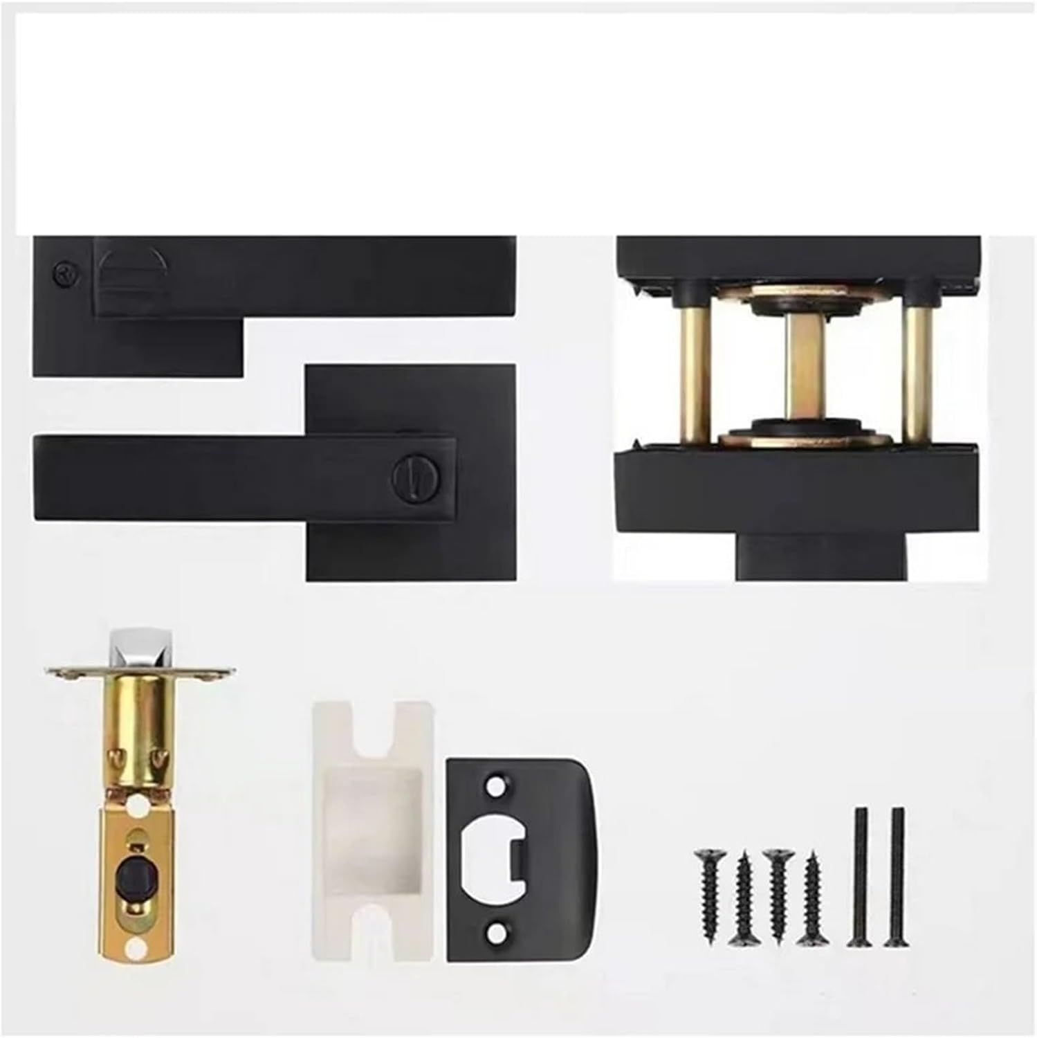 Door Lever, Keyless Interior Knobs, Privacy Locksets for Bedroom Bathroom, Modern Handles
