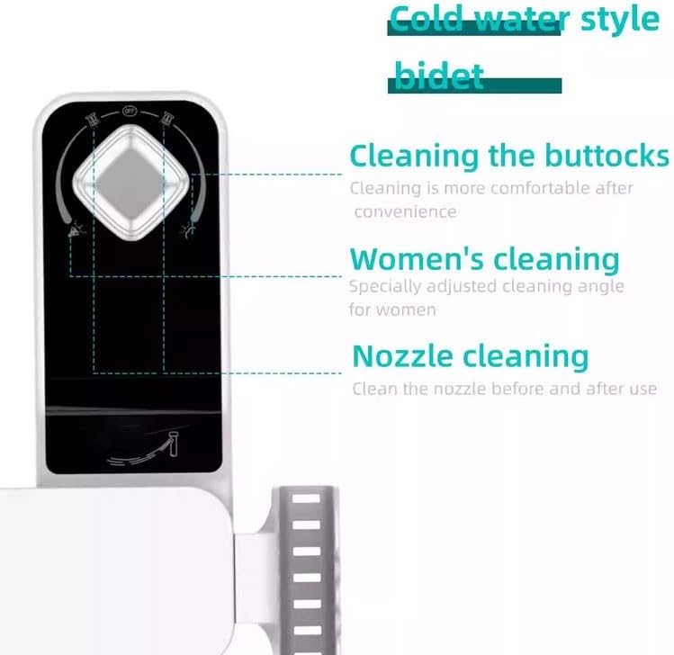 ABS Household Electric-free Toilet Cleaning Device Foldable Non-electric Bidet Non-powered(Style 1)