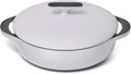 Caraway Enameled Cast Iron Braiser - 3.5 qt Braiser Pan - 3 Layer Enamel Coating - No Seasoning Required - Compatible With All Stovetops - Oven Safe - Free From Forever Chemicals - Gray