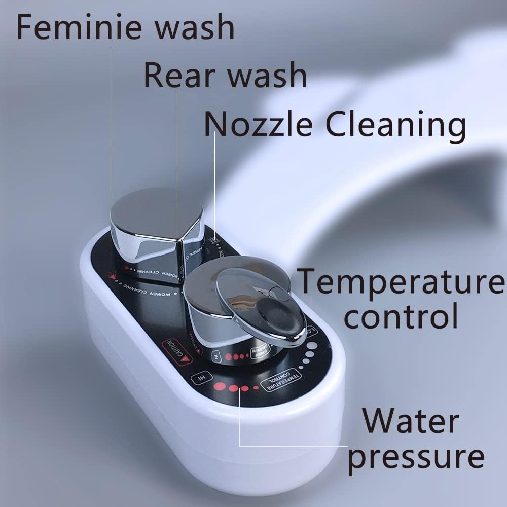 Bidet Hot and Cold Self Cleaning Bidet for Toilet Seat Heated Water Sprayer Dual Nozzle Warm Water Non Electic Bidet, 1 (D 1)