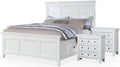 Furniture of America Ender 3pc White Wood Bedroom Set - Twin + 2 Nightstands