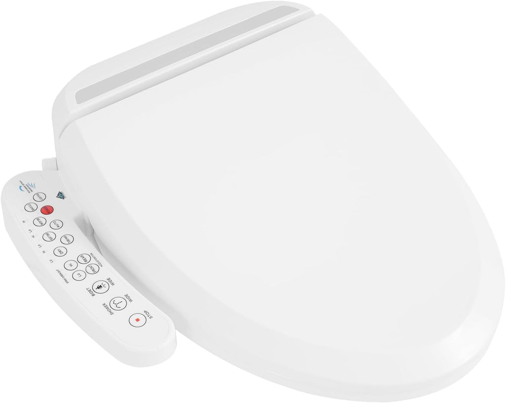 Bidet Toilet Seat, Electric Heated Toilet Seat with 2 Nozzle & Air Dryer & Heated Seat, Smart Bidet Warmer, Adjustable Temperature, Automatic Cleaning, Vibrating Flush, Easy-Install