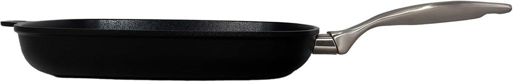 Swiss Diamond Nonstick Hybrid Ceramic and Diamond-Infused Square Grill Pan Dou Ceramic, Dishwasher & Oven Safe Up To 500 °F, 11 x 11-Inches