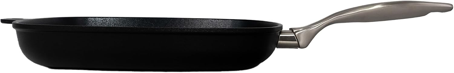 Swiss Diamond Nonstick Hybrid Ceramic and Diamond-Infused Square Grill Pan Dou Ceramic, Dishwasher & Oven Safe Up To 500 °F, 11 x 11-Inches