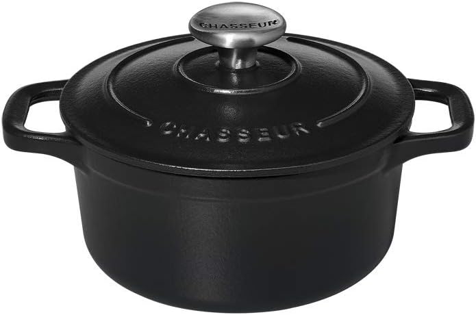 Chasseur Round Casserole, Matt Black, 16 cm, 1.3 Litre
