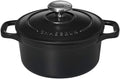 Chasseur FN421 Cast Iron Casserole and lid, 100 cm x 250 cm, Black