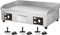 Commercial Electric Griddle 50-300℃, Electric Flat Top Grill Steak Bacon Deep Frying Pan, Countertop Griddle And Warmer, With 3 Cleaning Scoops And 3 Cleaning Brushes,3500W