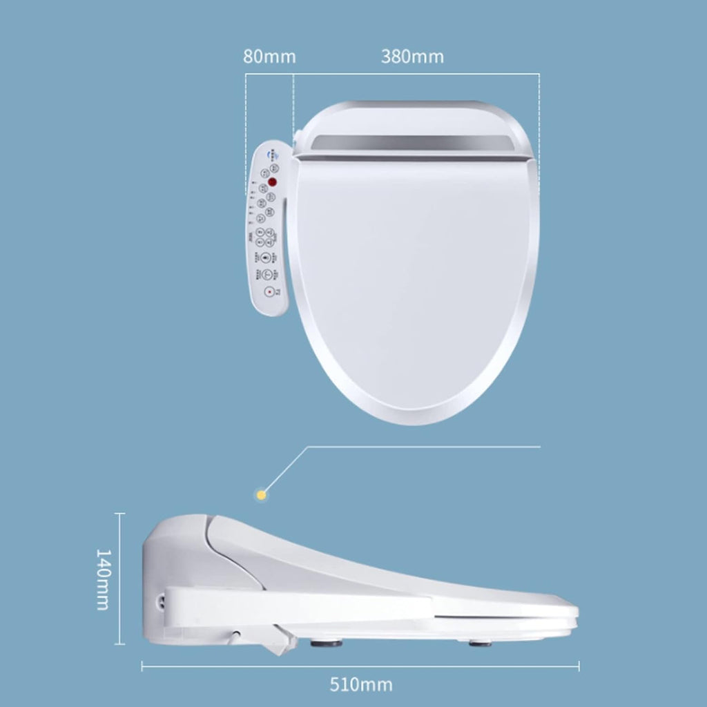 Electronic Bidet Toilet Seat Elongated Smart Heated Toilet Seat, Temperature Controlled Wash, Warm Air Dryer, Smart Touch Panel, Adjustable Warm Water Function, LON006MKJ
