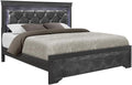 Global Furniture USA Pompei Tufted Panel Bed in Metallic Gray (Full: 79 in. L x 59 in. W x 56 in. H)