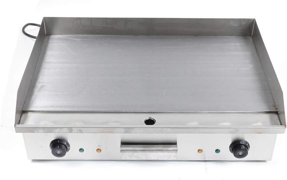 OUKANING 4400W 29' Commercial Electric Griddle 110V Countertop Griddle Flat Top Grill Hot Plate BBQ Adjustable Thermostatic Control Stainless Steel Restaurant Grill