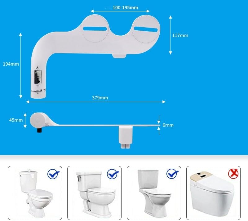 Household Bidet with Nozzles for Buttocks Vulva Cleaning Self-cleaning Non-electric Bidet
