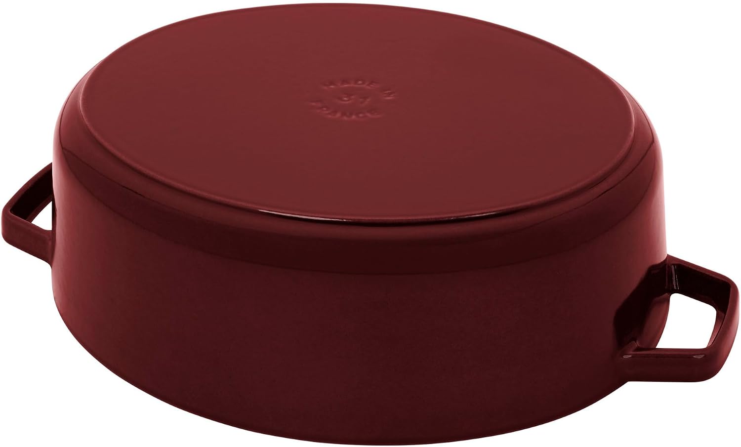 Staub Cast Iron 6.25-qt Shallow Oval Dutch Oven - Grenadine