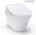 TOTO® WASHLET®+ AP Wall-Hung Elongated Toilet and WASHLET S5 and DuoFit® In-Wall 0.9 and 1.28 GPF Dual-Flush Tank System, Matte Silver - CWT4263446CMFG#MS